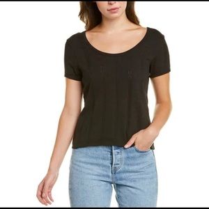 Madewell short sleeve black ribbed tee